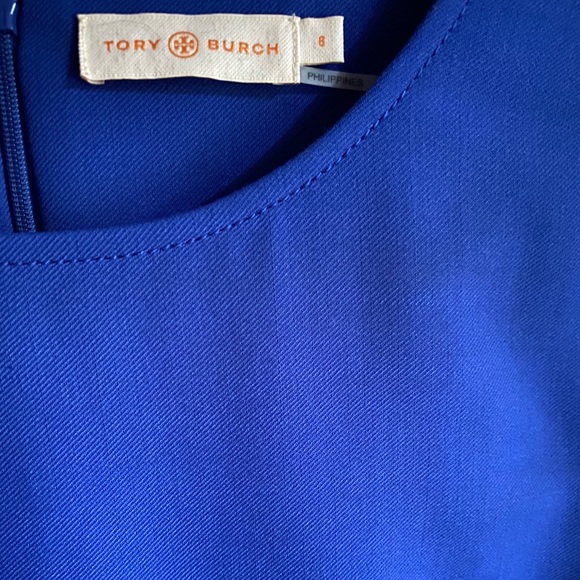 🚫SOLD🚫 Tory Burch Cobalt Cap Sleeve Tie Dress M/8 EUC - Picture 3 of 3